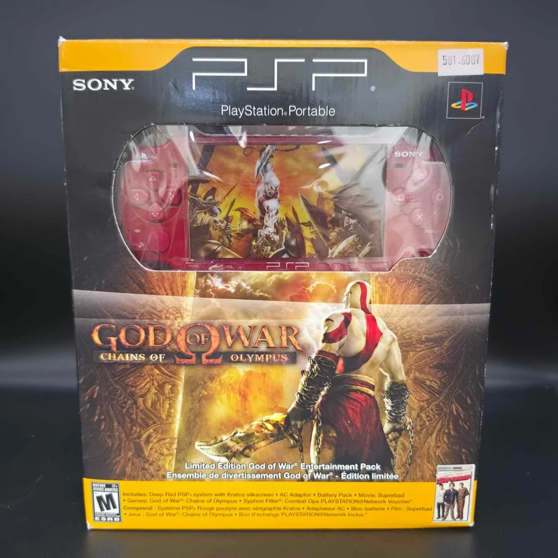 CIB Sony PlayStation Portable PSP God of War Edition Red Model 2000 Handheld Console