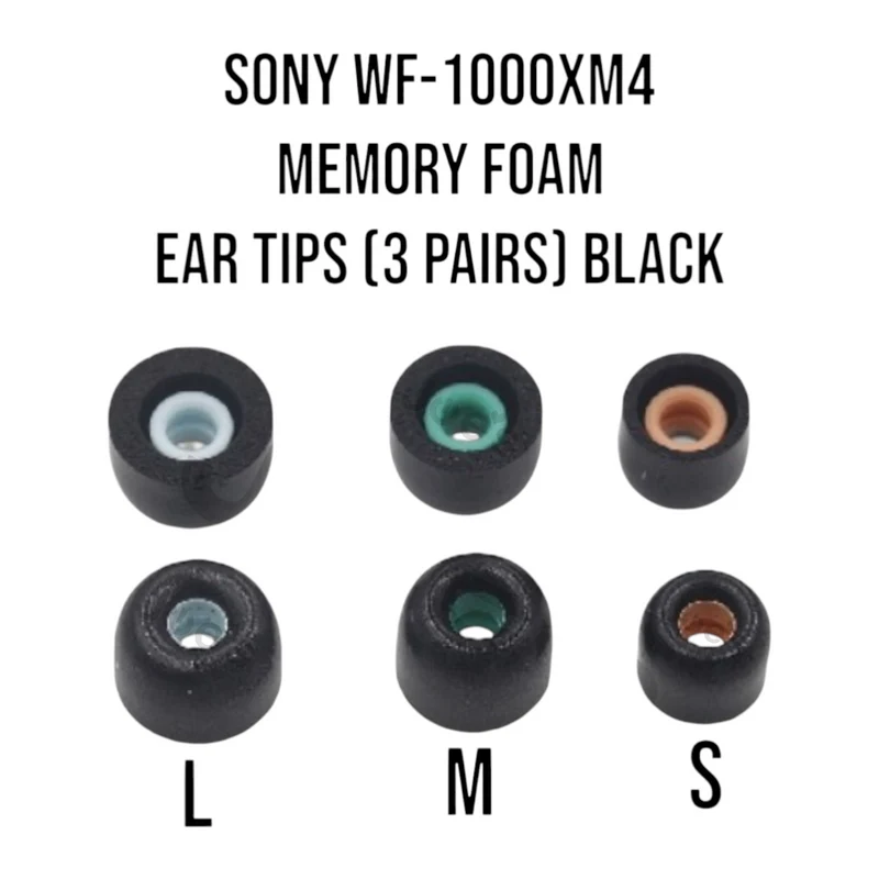Sony WF-1000XM4 Memory Foam Comfortable Ear Tips Replacement - Accessories
