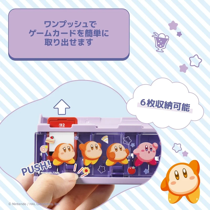 HORI Pop & Go Game Case 6 for Nintendo Switch 2 [Kirby & Waddle Dee]