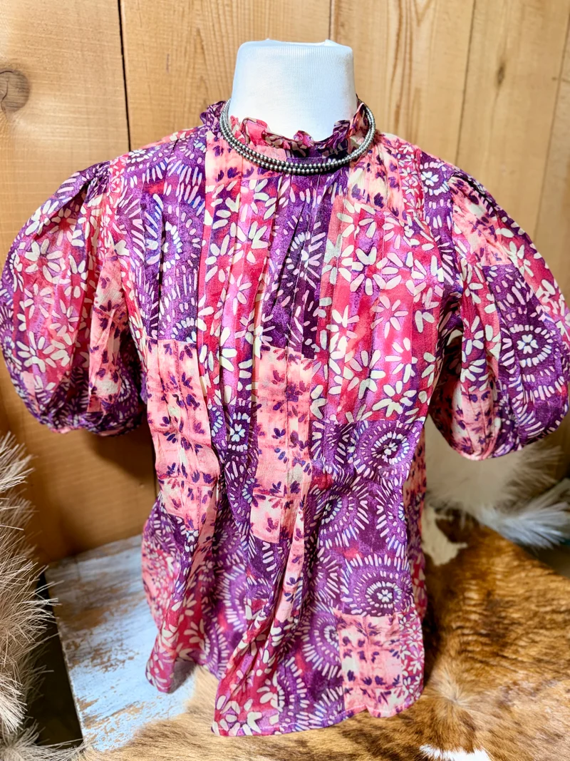 Purple Patchwork Top