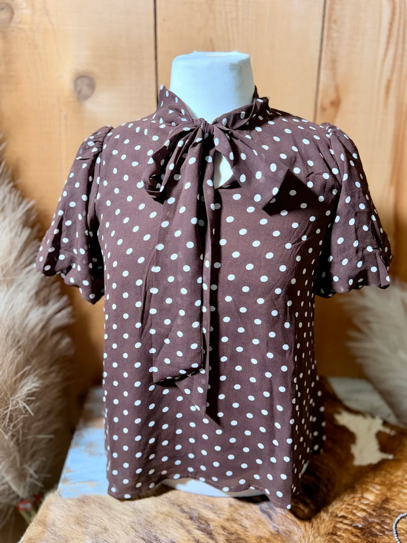 Polka Dot Bow Tie Top