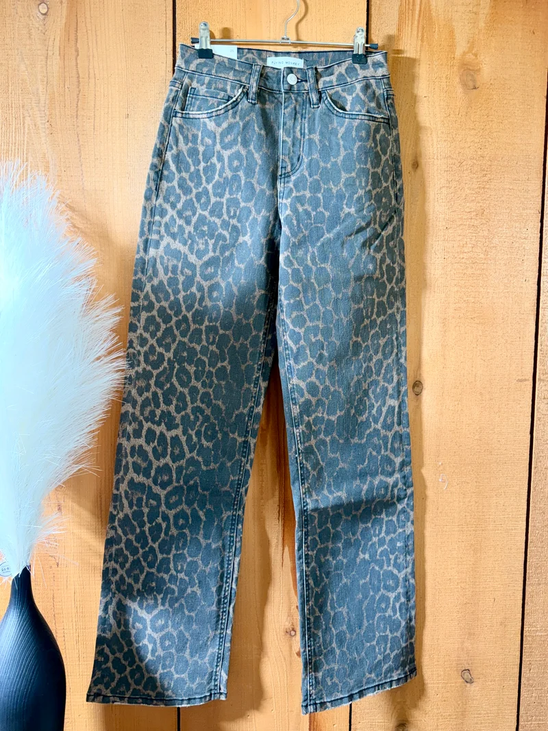 Flying Monkey Dark Leopard Denim Jeans