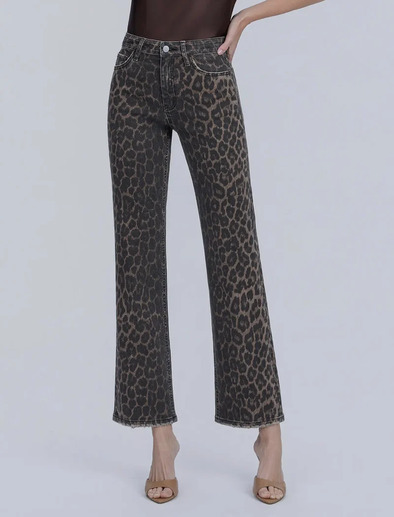 Flying Monkey Dark Leopard Denim Jeans