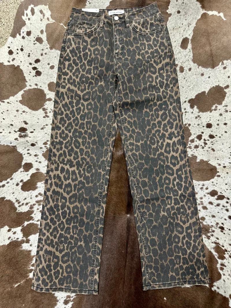 Flying Monkey Dark Leopard Denim Jeans