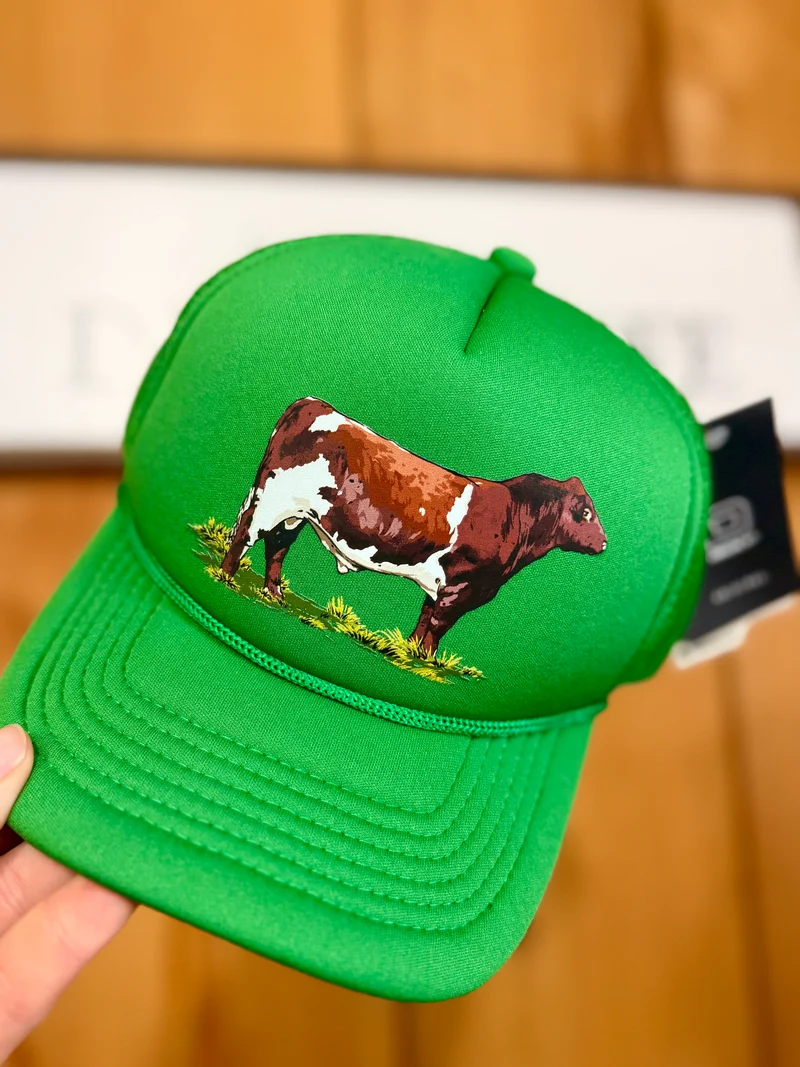 Kids Trucker Hat - Green Shorthorn