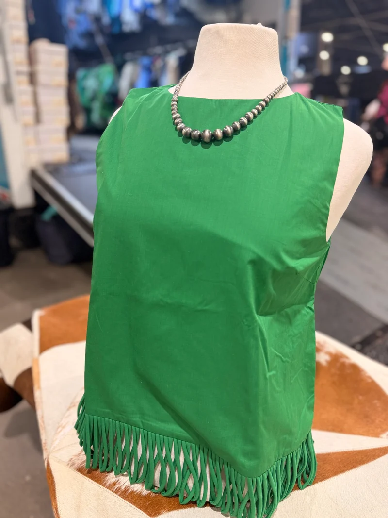 Green Fringe Tank