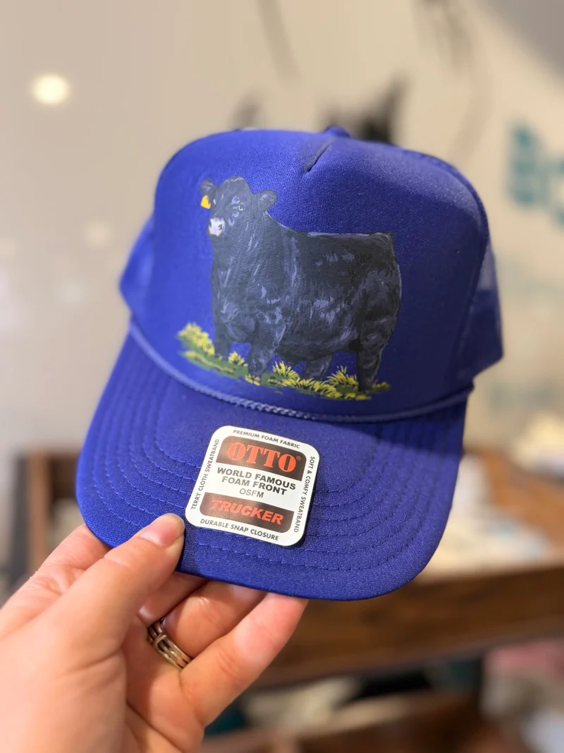 Angus Show Bull Purple Trucker Hat