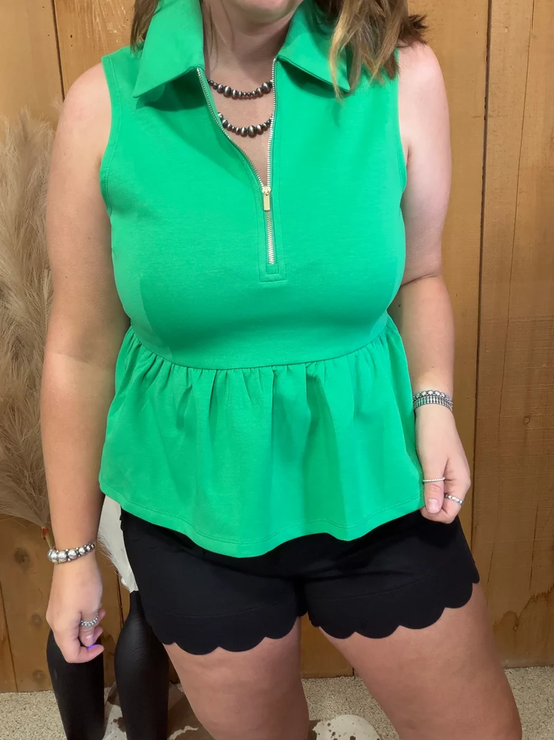 Black Scalloped Hem Shorts