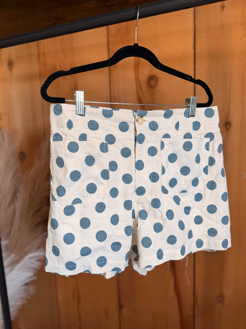 Light Blue Polka Dot Shorts