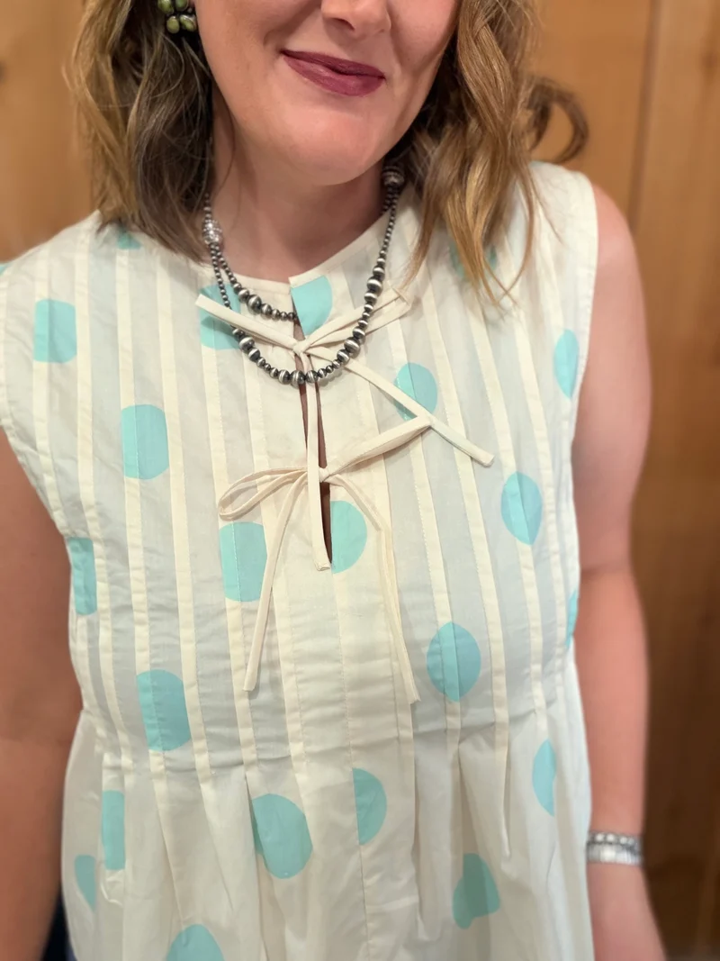 Mint Polka Dot Tank