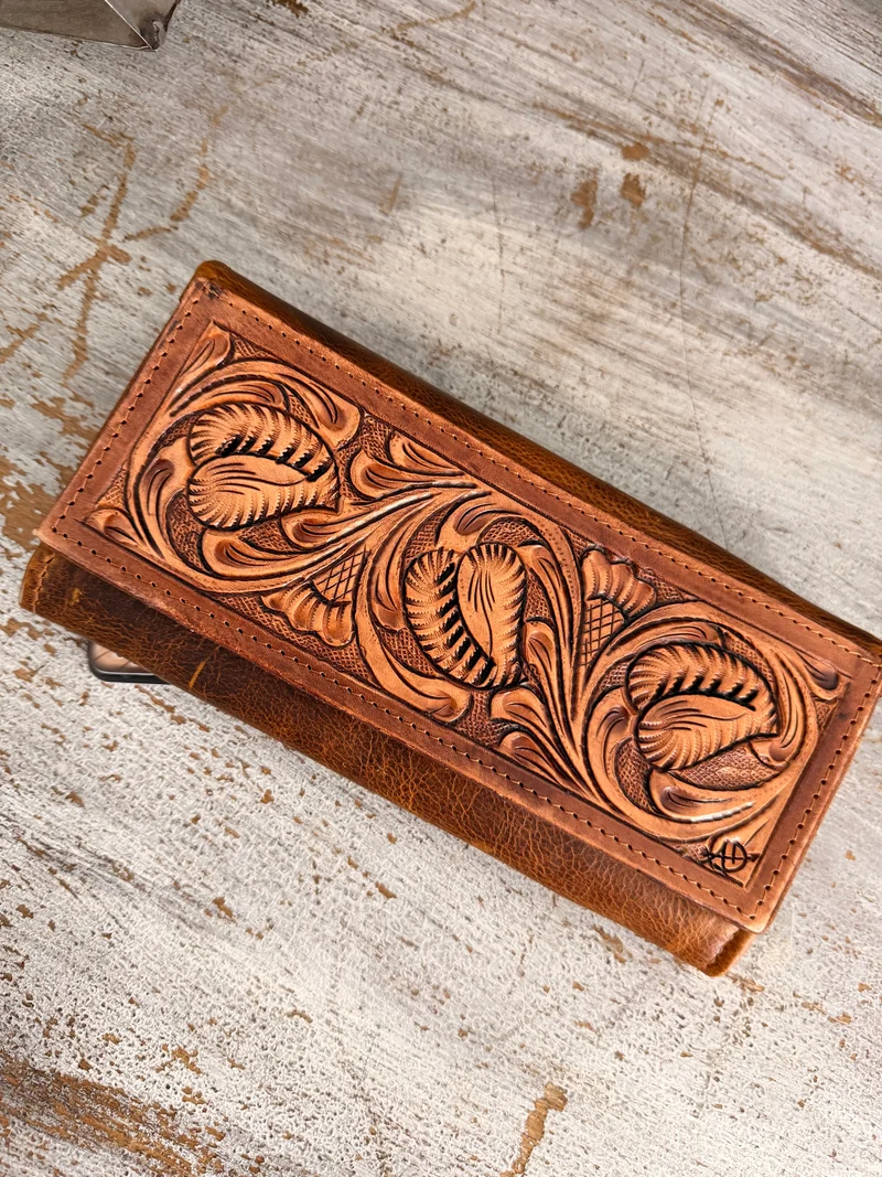 Hand Tooled Leather Wallet