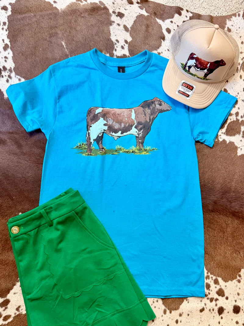 Shorthorn Bull Turquoise Tee
