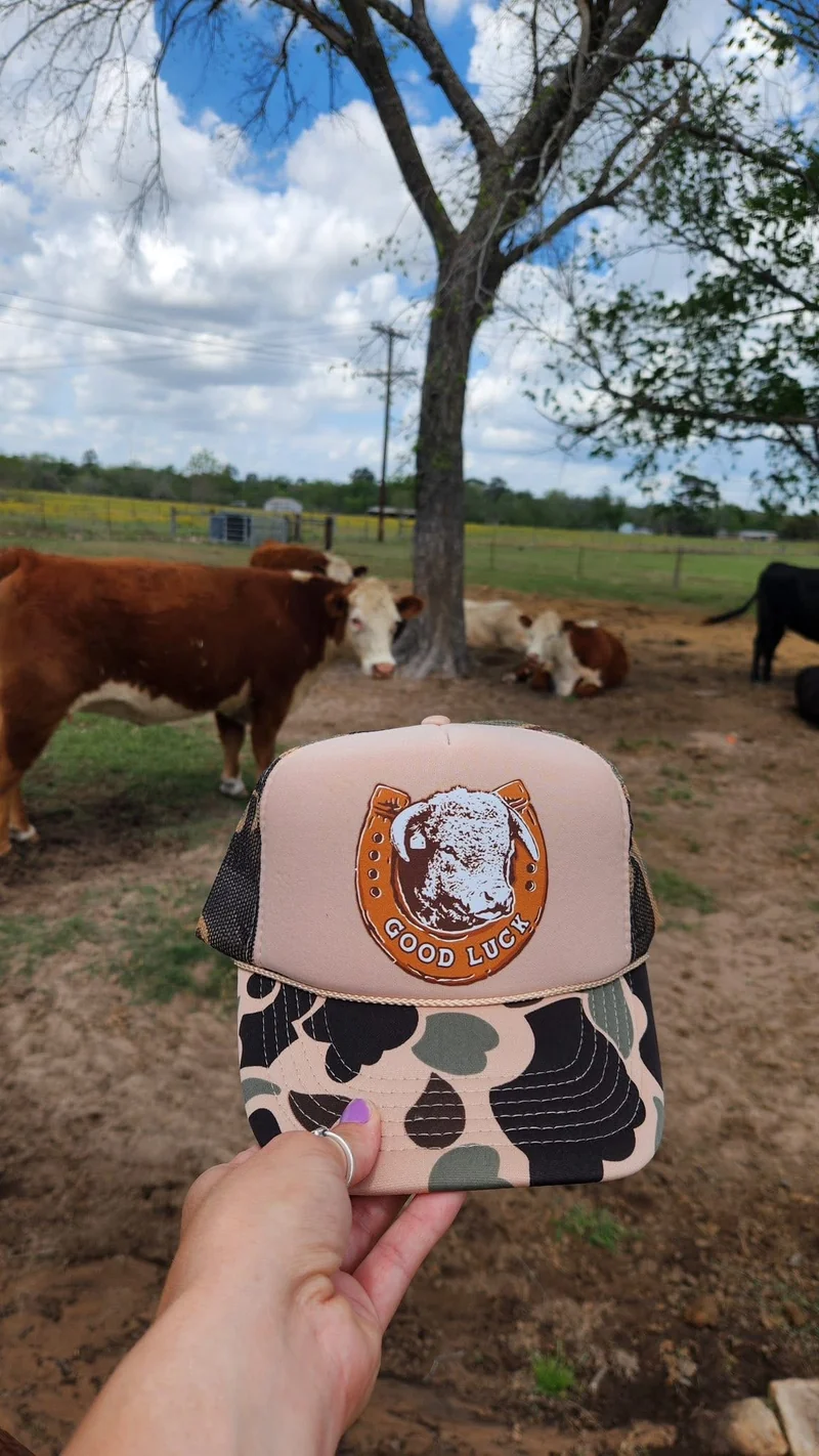 Good Luck Hereford Trucker Hat