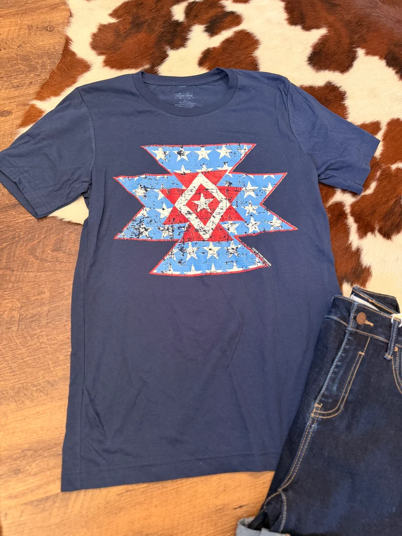 American Aztec Navy Tee