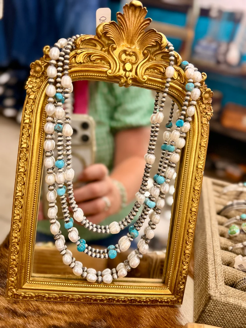 Freshwater Pearls / Turquoise / Sterling Pearls