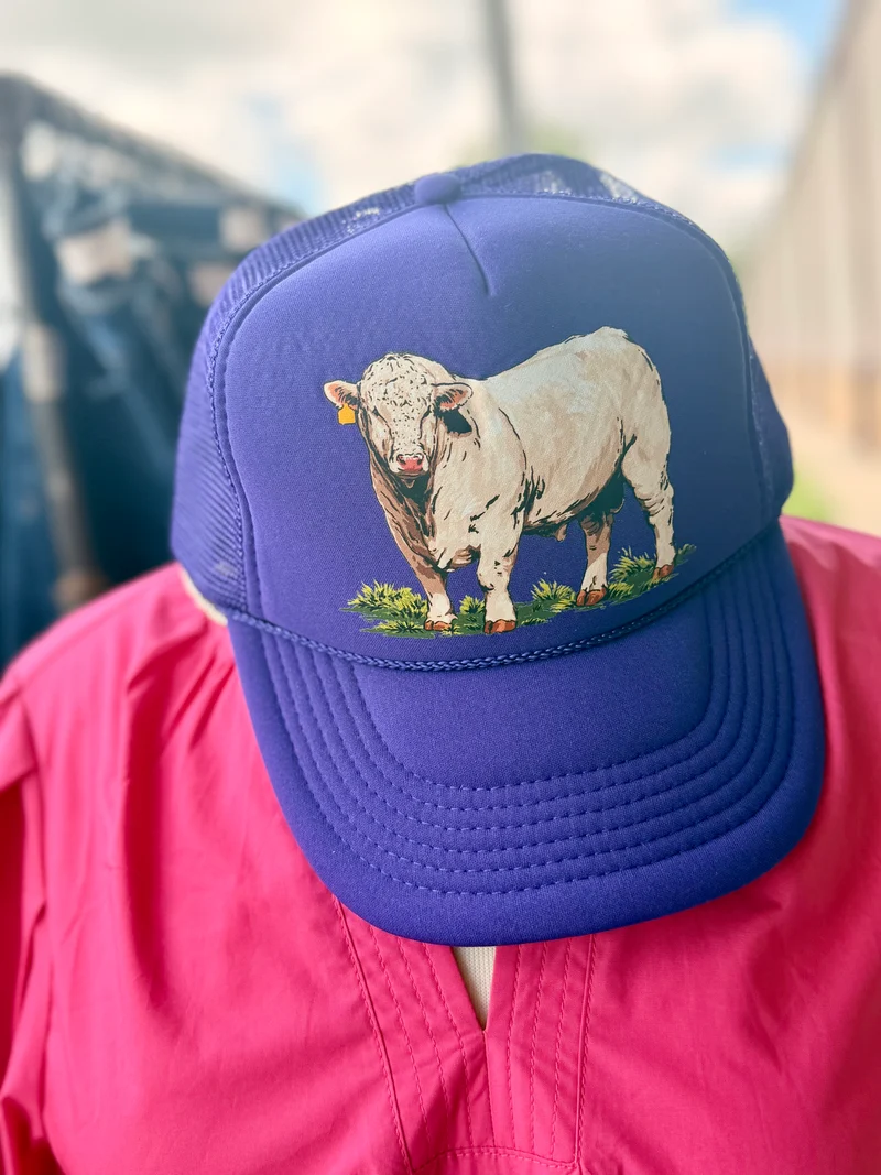 Charolais Purple Trucker Hat