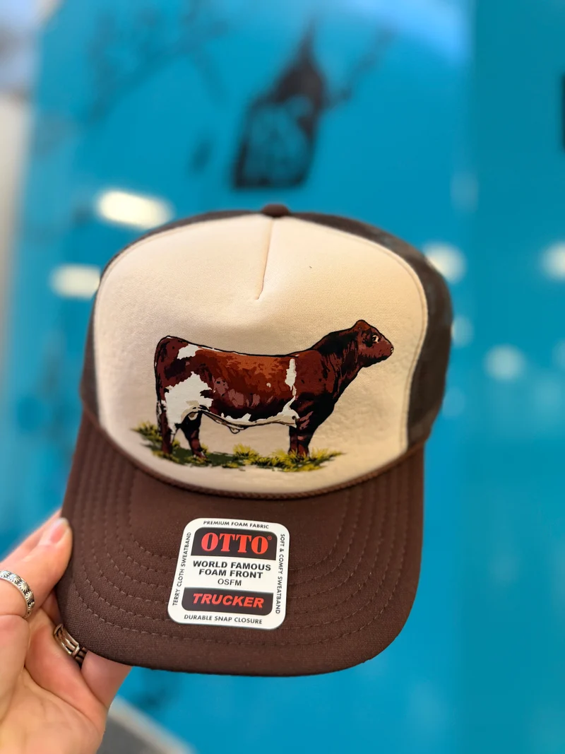 Shorthorn Bull Brown Trucker Hat