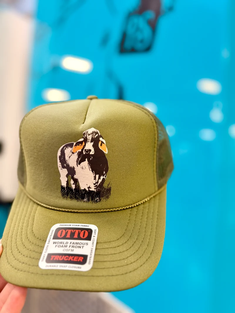 Vintage Brahma Olive Trucker Hat
