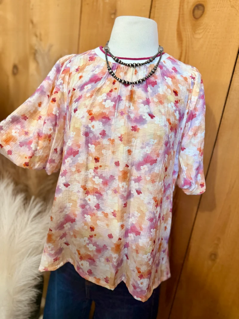 Watercolor Floral Top
