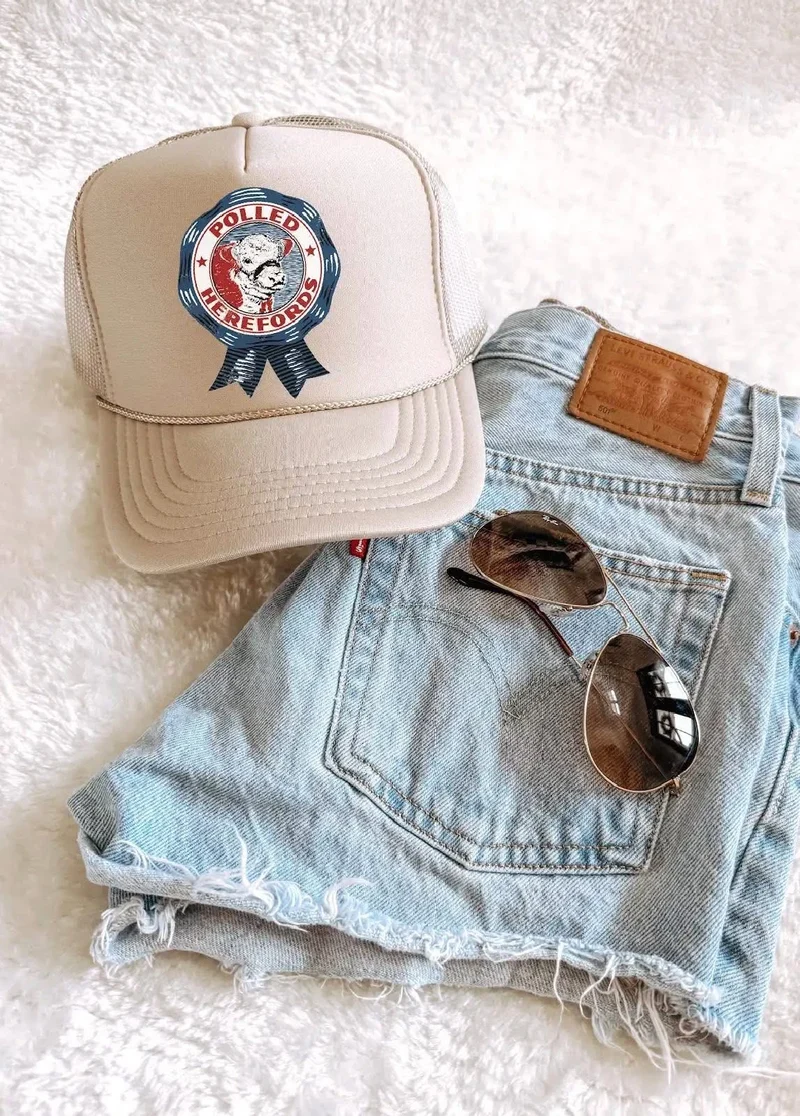 Polled Hereford Ribbon Trucker Hat