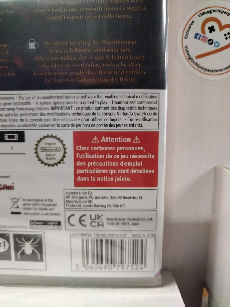 Chronicles of the Wolf Nintendo Switch Edizione Europea