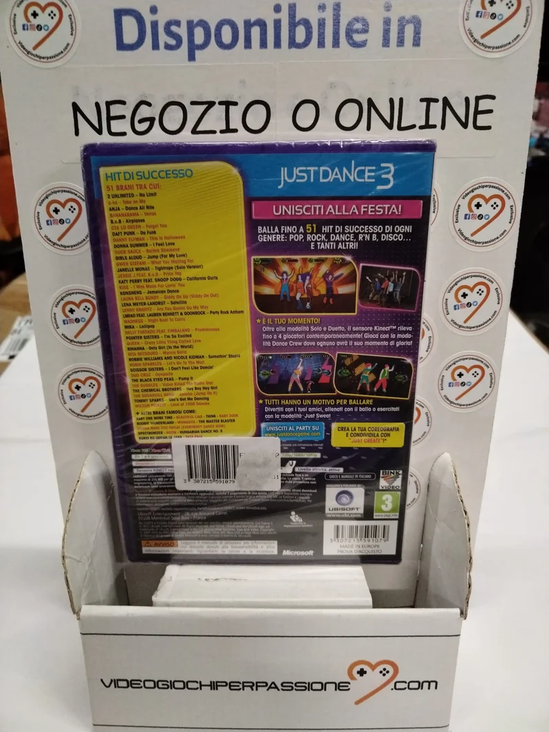 just dance 3 XBOX 360 KINECT ver. italiana