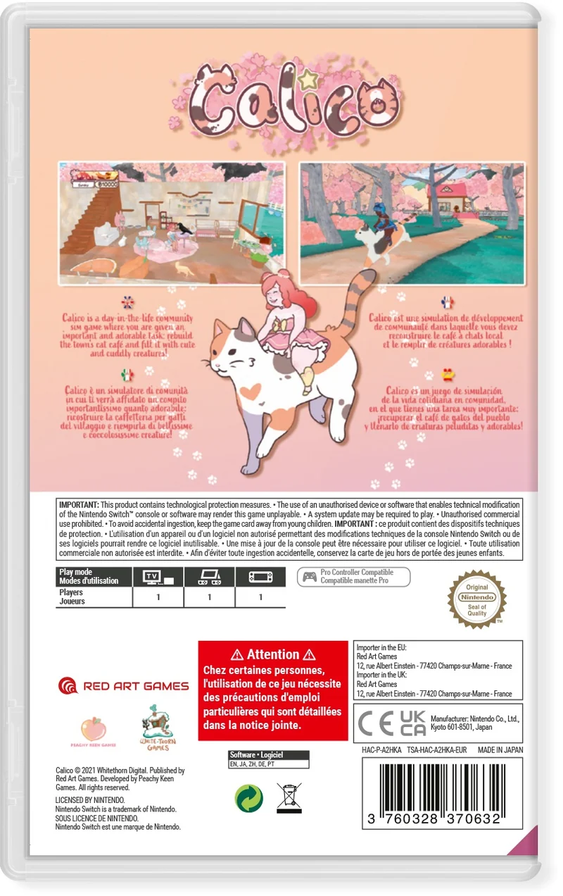Calico Nintendo Switch Edizione Europea (PRE-ORDER)
