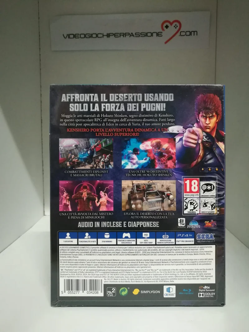 Fist of the North Star: Lost Paradise - Kenshiro Playstation 4 (VERSIONE ITALIANA)