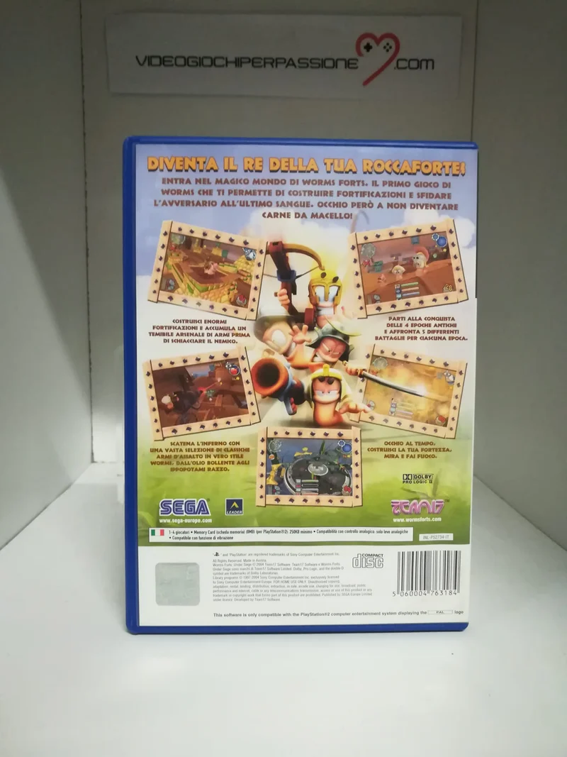 WORMS FORTS : UNDER SIEGE PS2 (usato garantito)(senza manuale)
