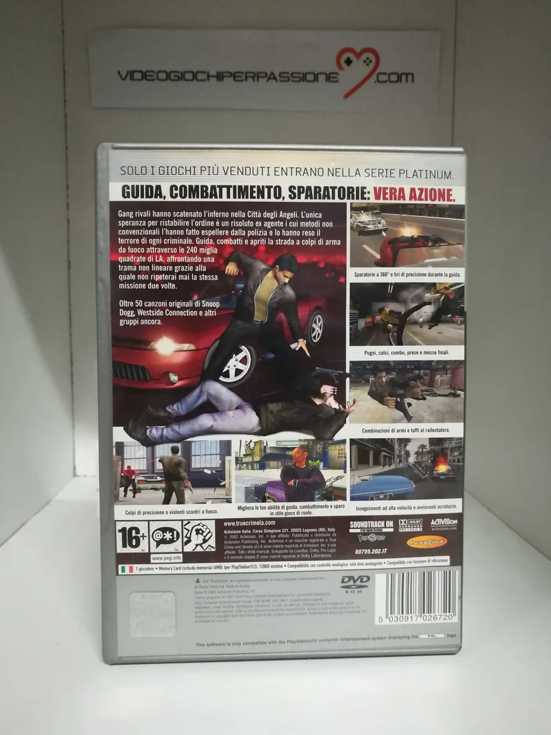 TRUE CRIME STREETS OF LA PS2 (usato garantito)(ver. italiana)