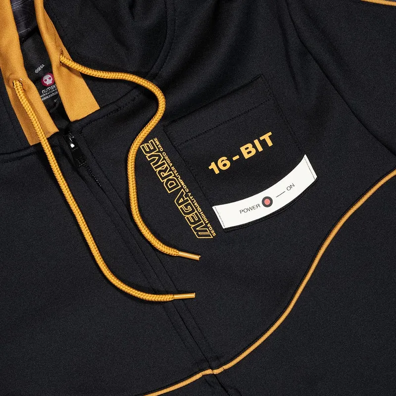 Felpa con cappuccio nera ufficiale SEGA Mega Drive 'MD16-Bit' (unisex)