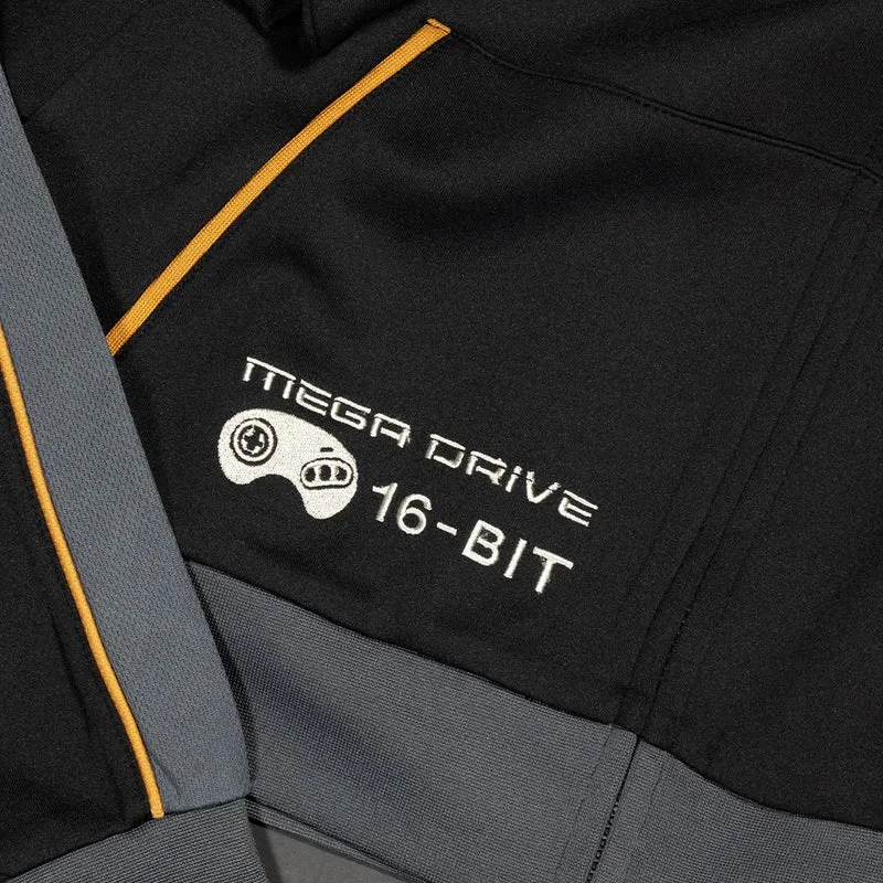 Felpa con cappuccio nera ufficiale SEGA Mega Drive 'MD16-Bit' (unisex)