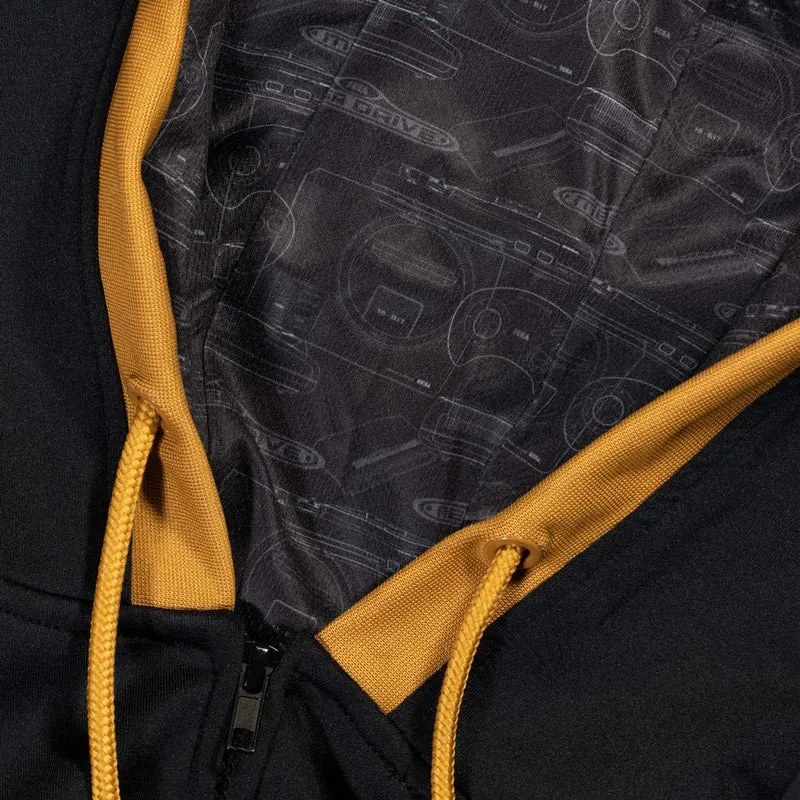 Felpa con cappuccio nera ufficiale SEGA Mega Drive 'MD16-Bit' (unisex)