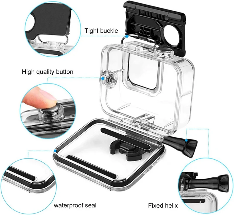 GoPro Hero 8 Waterproof Tight Underwater Case - Accessories