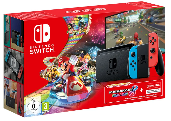 Nintendo Switch 1.1 Console + Mario Kart 8 + 3 Mesi Nintendo Online