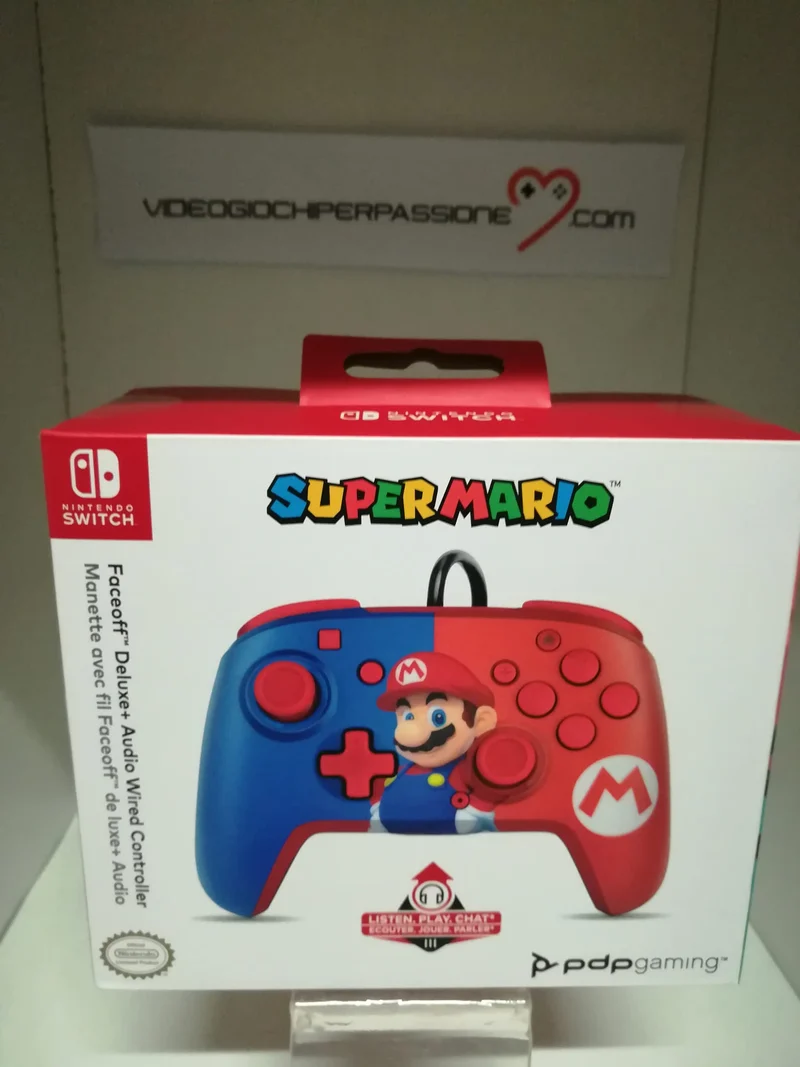 Controller SUPER MARIO - Nintendo Switch-Cablato- Audio-PDP GAMING