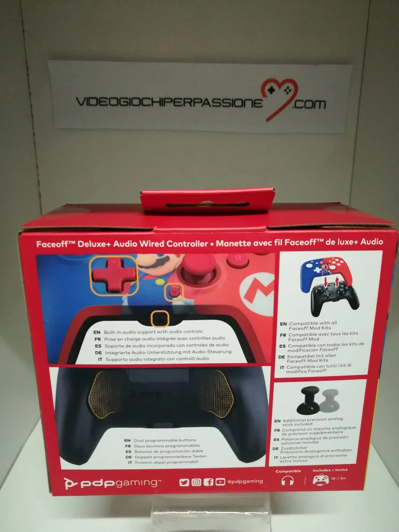 Controller SUPER MARIO - Nintendo Switch-Cablato- Audio-PDP GAMING