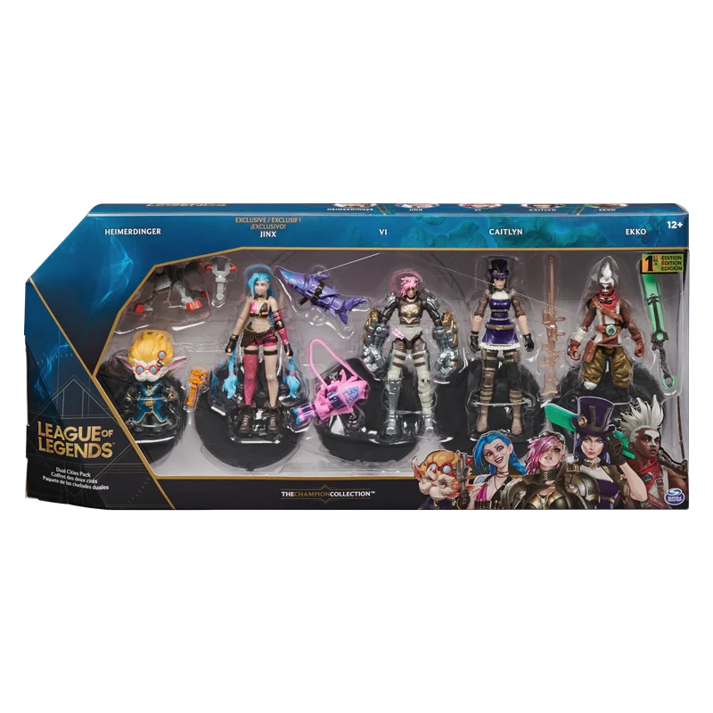 League of Legends Set da 5 Pezzi-Heimerdinger-Jinx-VI-Caitlyn-Ekko ACTION FIGURE