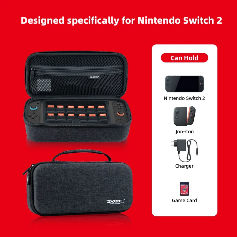 DOBE Travel Storage Case With Game Card Cards for Nintendo Switch 2
