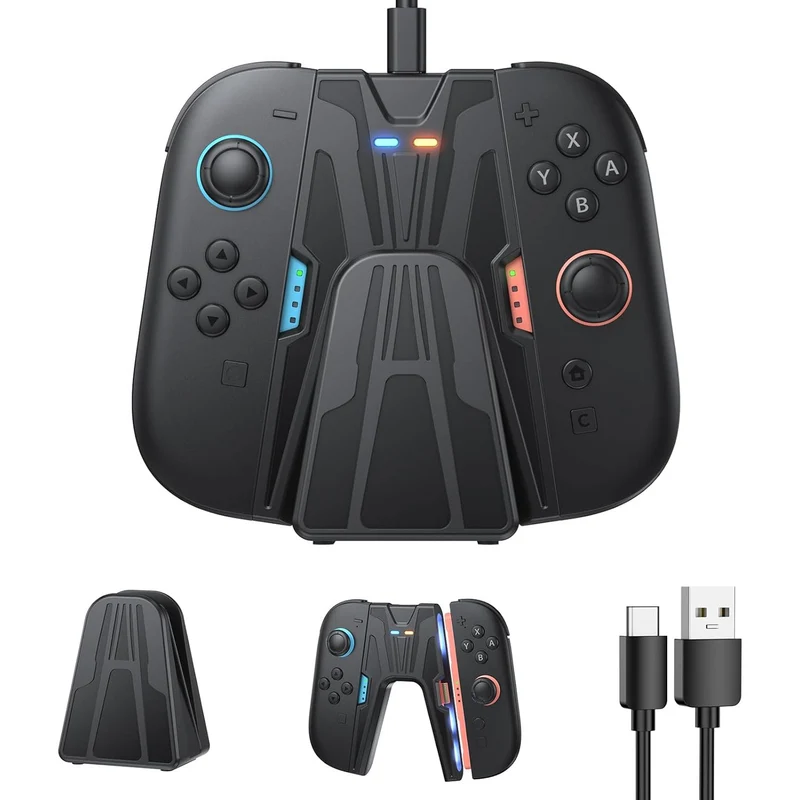 IPEGA Magnetic Charging Grip with Detachable Dock for Nintendo Switch 2