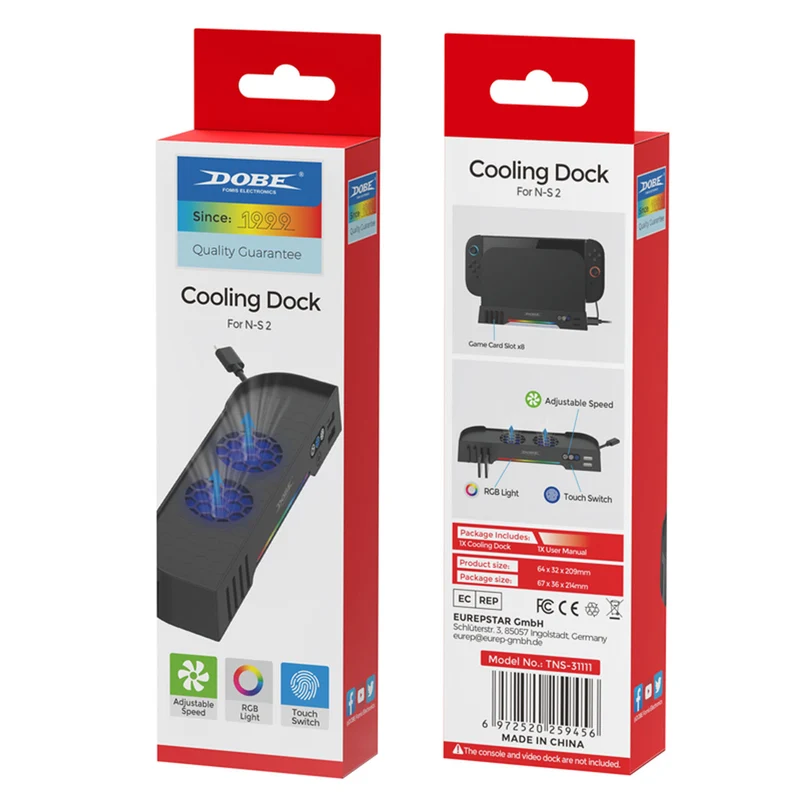 DOBE Cooling Dock Fan for Nintendo Switch 2