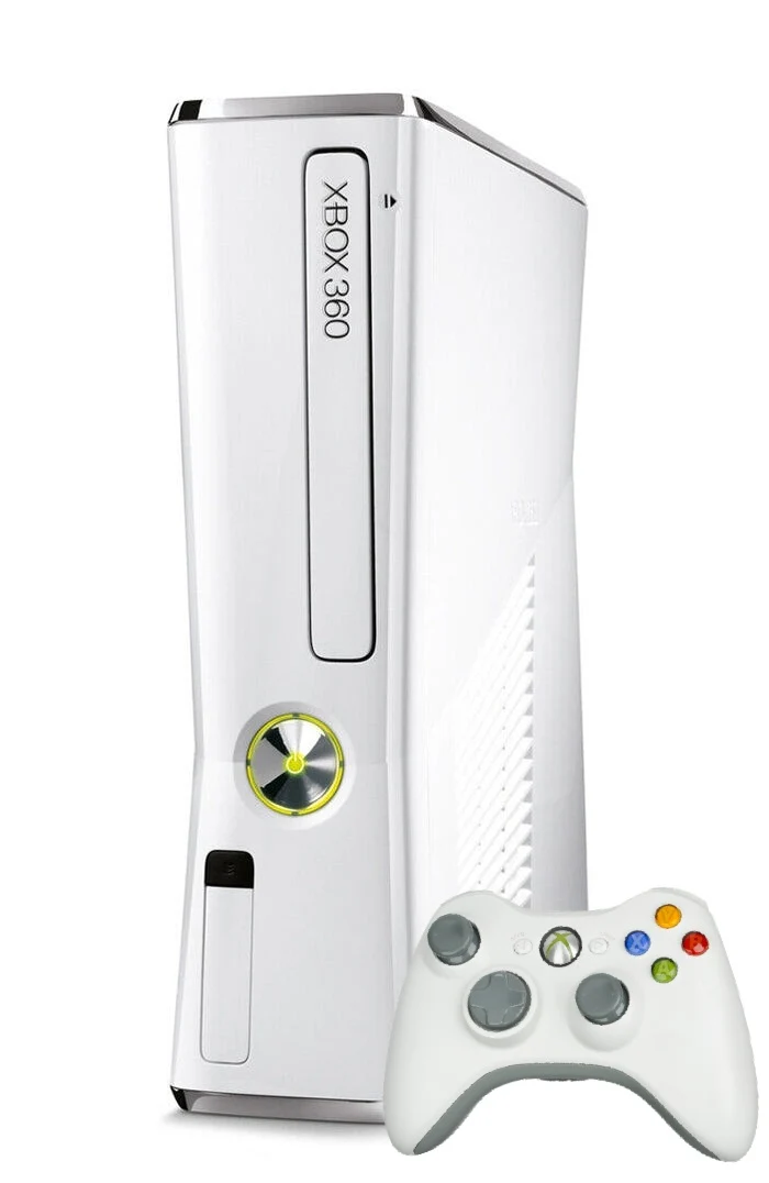 Microsoft Xbox 360 Slim White Console Bundle