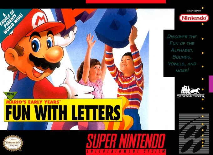 Mario's Early Years Fun with Letters - Nintendo SNES