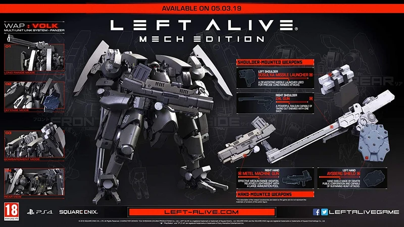 Left Alive Mech Edition Playstation 4 Edizione Europea