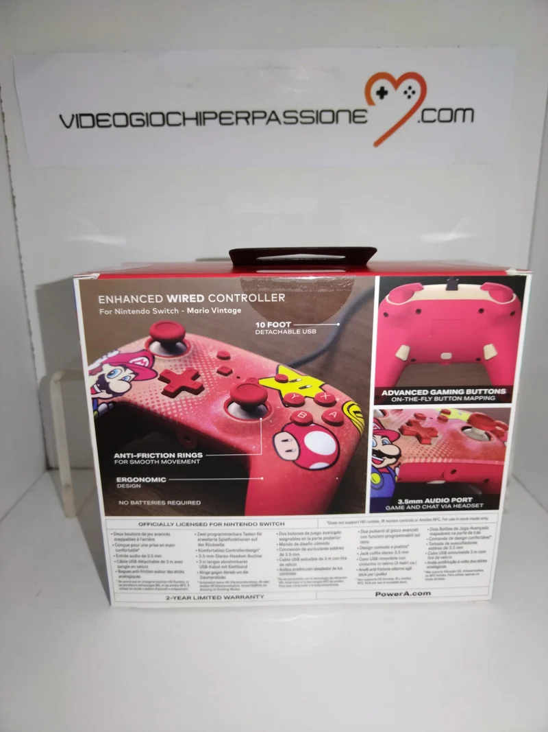 Controller cablato Nintendo Switch - Mario Vintage-