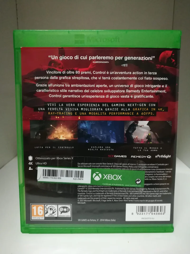 CONTROL ULTIMATE EDITION XBOX SERIE X-ONE (usato garantito)(versione italiana)