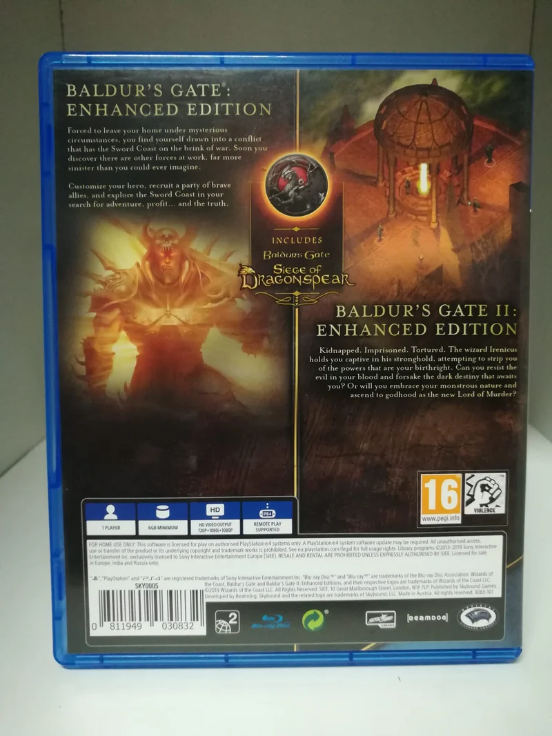 Baldur's Gate and Baldur's Gate II: Enhanced Editions PS4 (usato garantito)