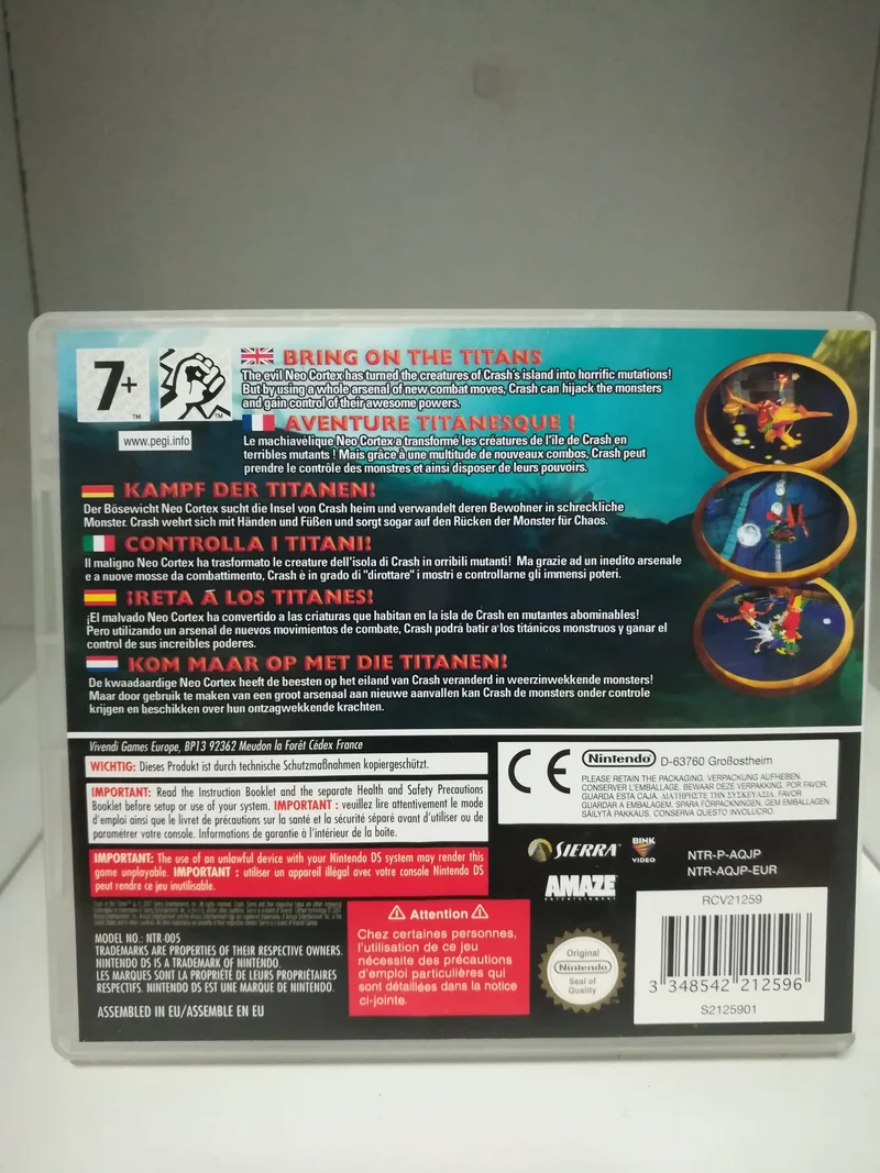 CRASH OF THE TITANS NINTENDO DS (usato garantito)