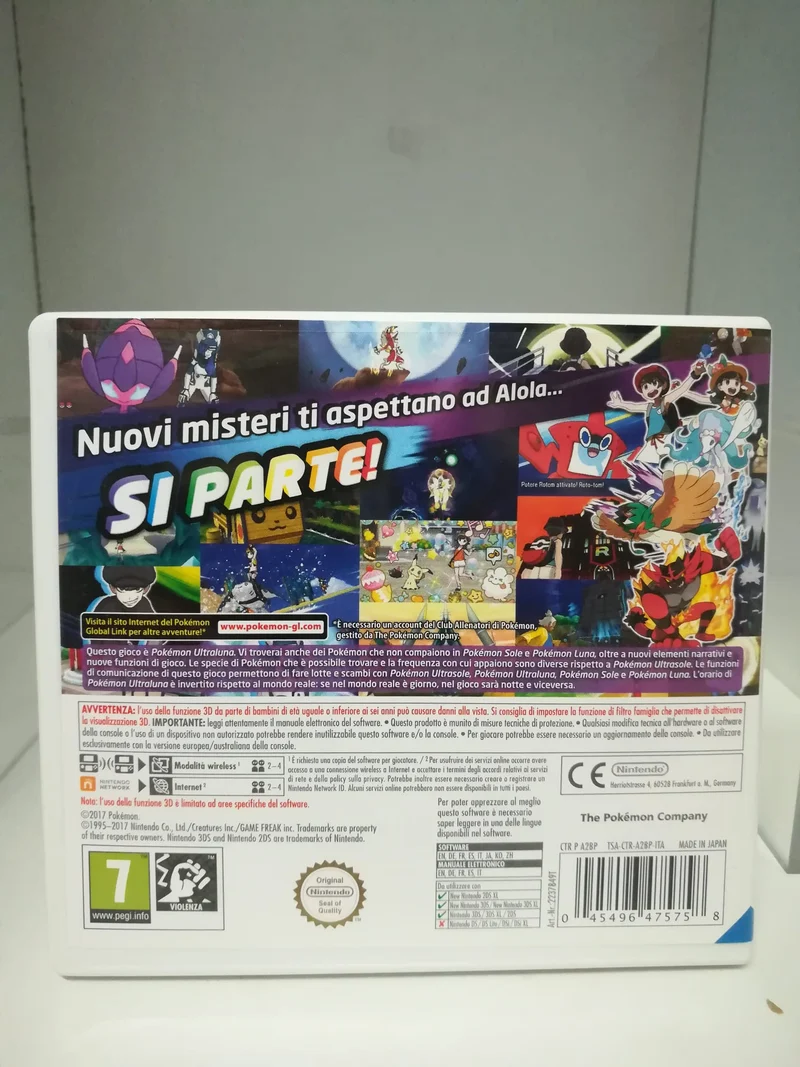 POKEMON ULTRA LUNA NINTENDO 3DS (usato garantito)(versione italiana)