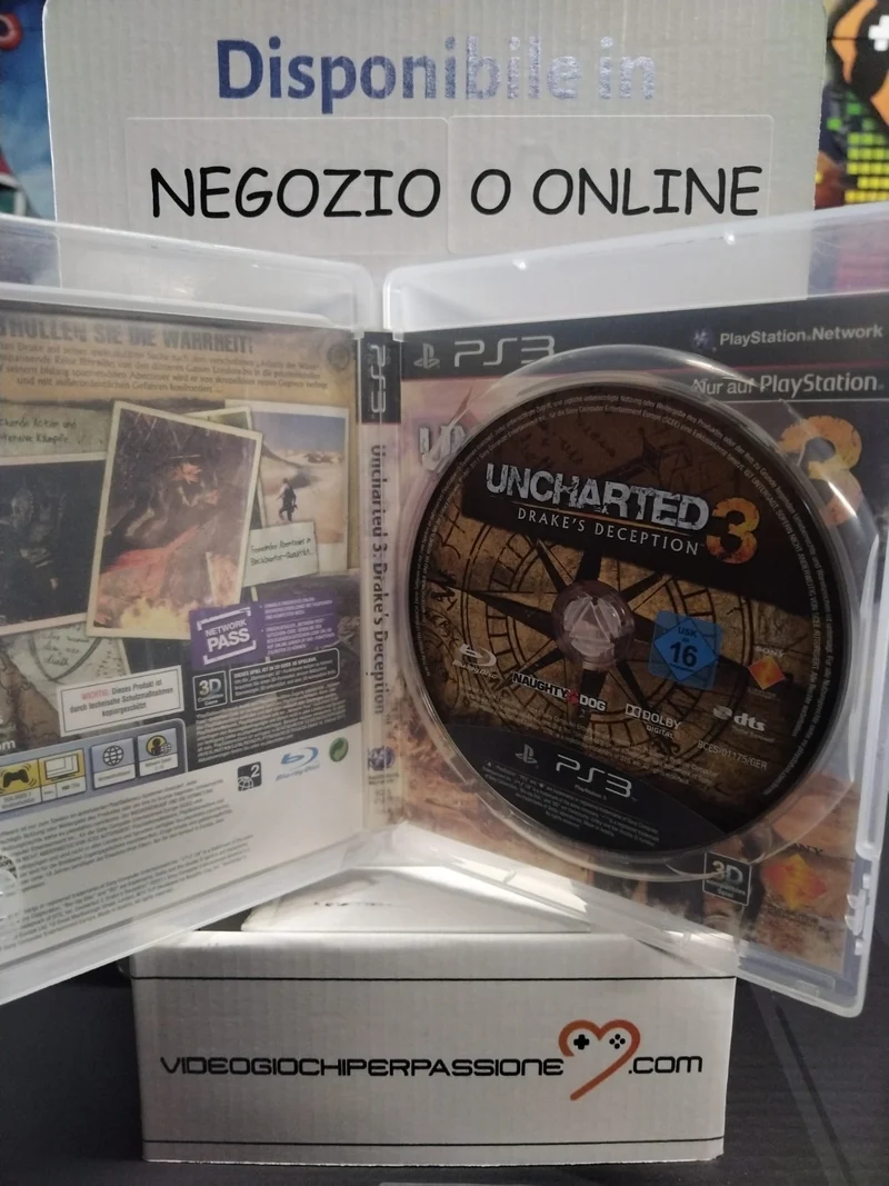 UNCHARTED 3 : DRAKE'S DECEPTION PS3 - usato garantito versione tedesca-